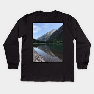 Mountain Reflection in Lake Kids Long Sleeve T-Shirt